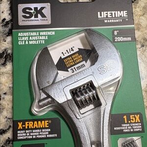 SK professional tools adjustable wrench 8 inch SK01216 new